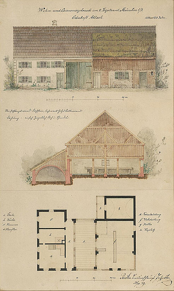 Wohnstallhaus in Allach, erbaut um 1800 (1879)